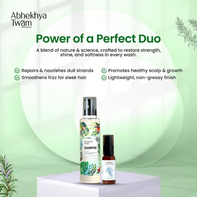 Green Peas Rosemary & Hydrolysed Rice Protein Shampoo + Leave in Conditioner - Image 3